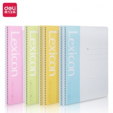 得力(deli) 6本/包 A4/80页螺旋装订本软抄本记事本笔记本子 7689-6